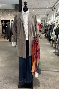 HSCPH langer Cardigan aus Fleece mit Viscose HSCPH langer Cardigan aus Fleece mit Viscose